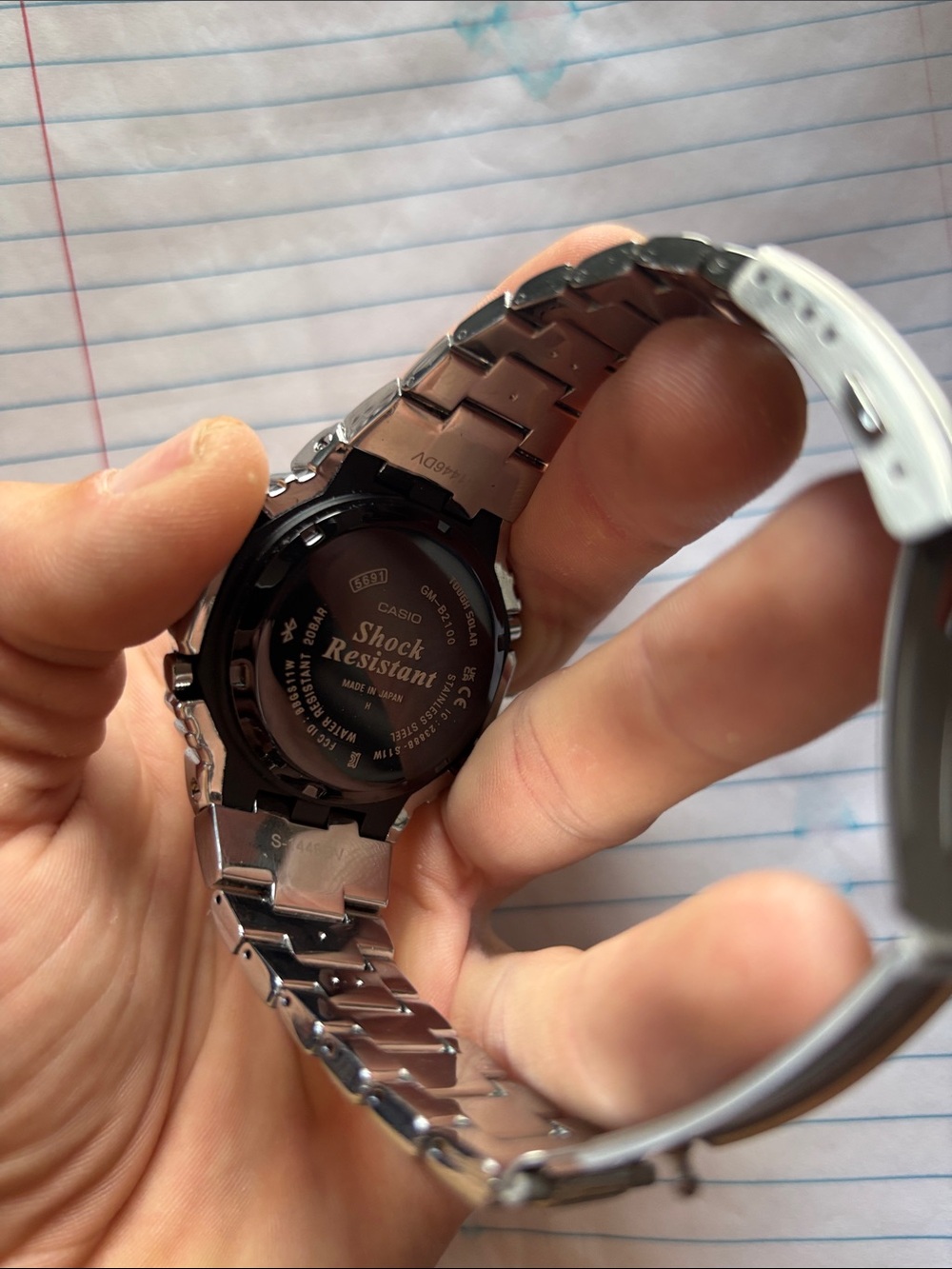 G-Shock Silver Case Neon Green Dial Sport Watch - Picture 3 of 5